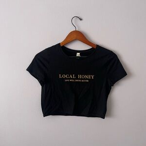 Black Local Honey Crop Top